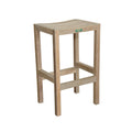 24 In.H Brown Finish Low Back Wood Frame Barstool Wood Seat Set Of 1 25.5