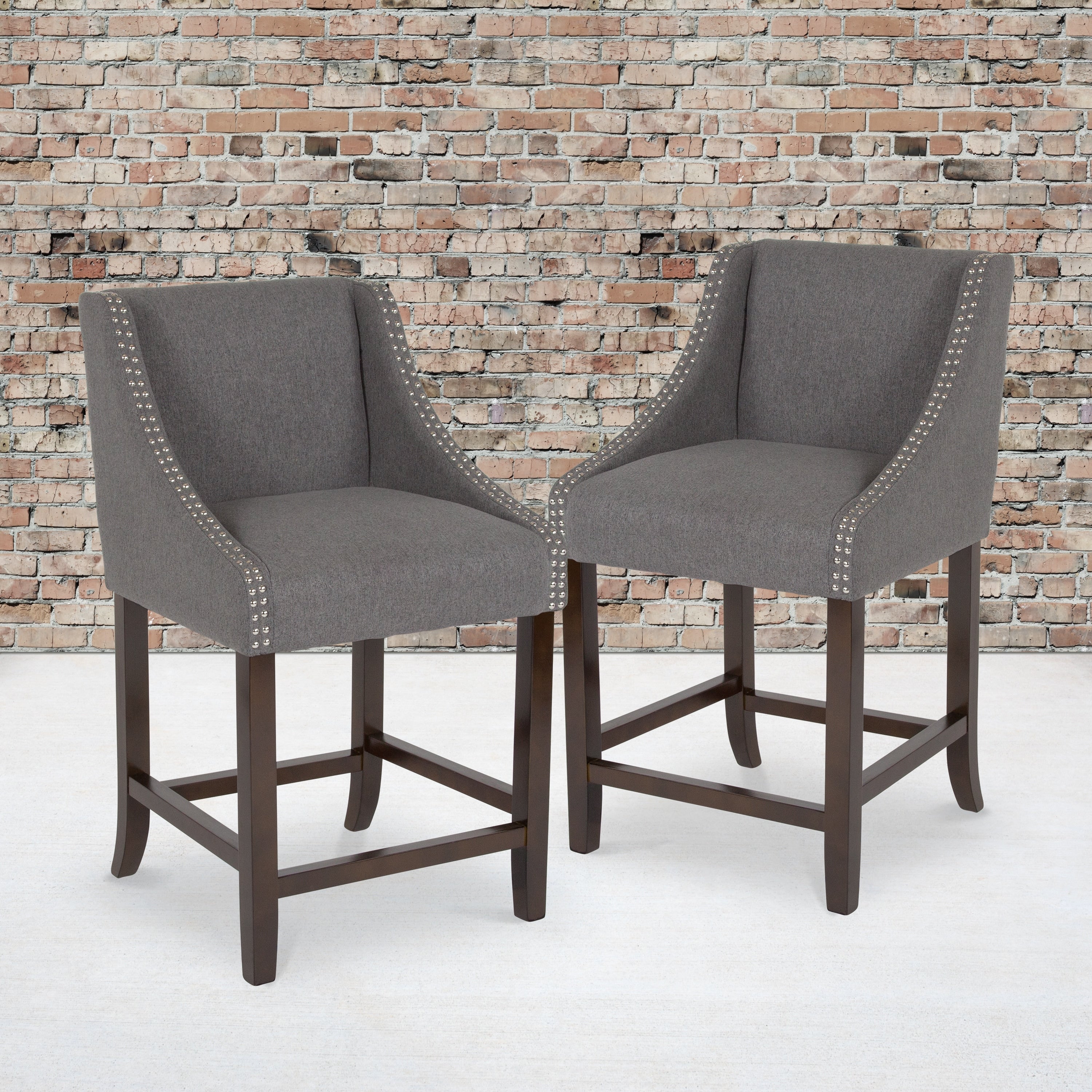 Gracewood Hollow Choto Walnut Counter Height Stool Set Of 2