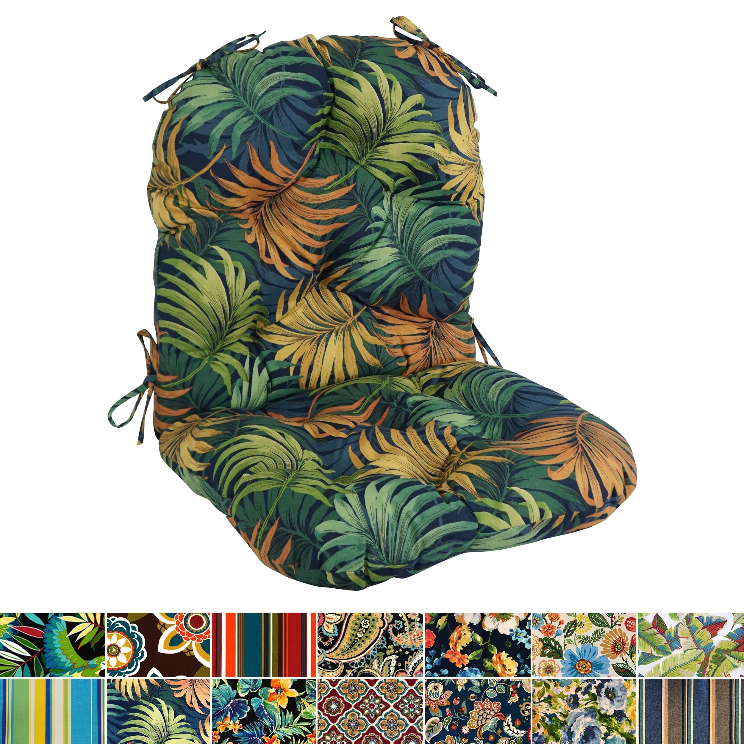 Blazing Needles 48 Inch Indoor Outdoor Swivel Rocker Cushion