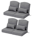 24 X 24 X 5.5 In Patio Premium Fabric Outdoor Seat Cushions Set Seat Back With Pillow