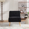 24.4 Reading Chair Reception Chair With Wood Legs Side Chair Black Armless Chair Rustic Vanity Chair
