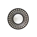 24.75 Glamorous Cascading Orbs Black Framed Round Wall Mirror