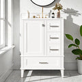 24.8 Bathroom Vanity With Ceramic Sink Freestanding Cabinet With Soft Close Door And 3 Drawers Modern Style