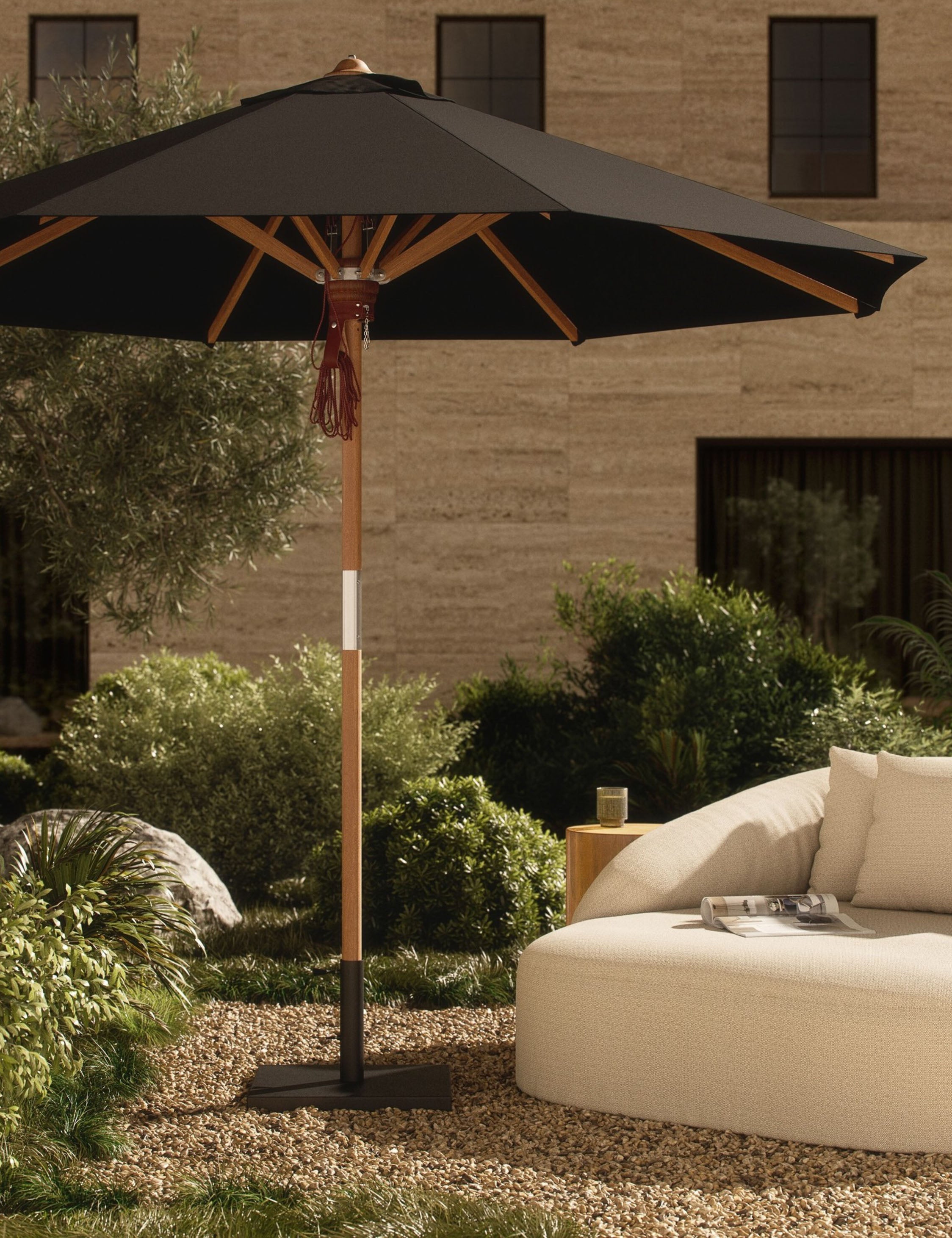 Luzita 9'10in Round Outdoor Umbrella
