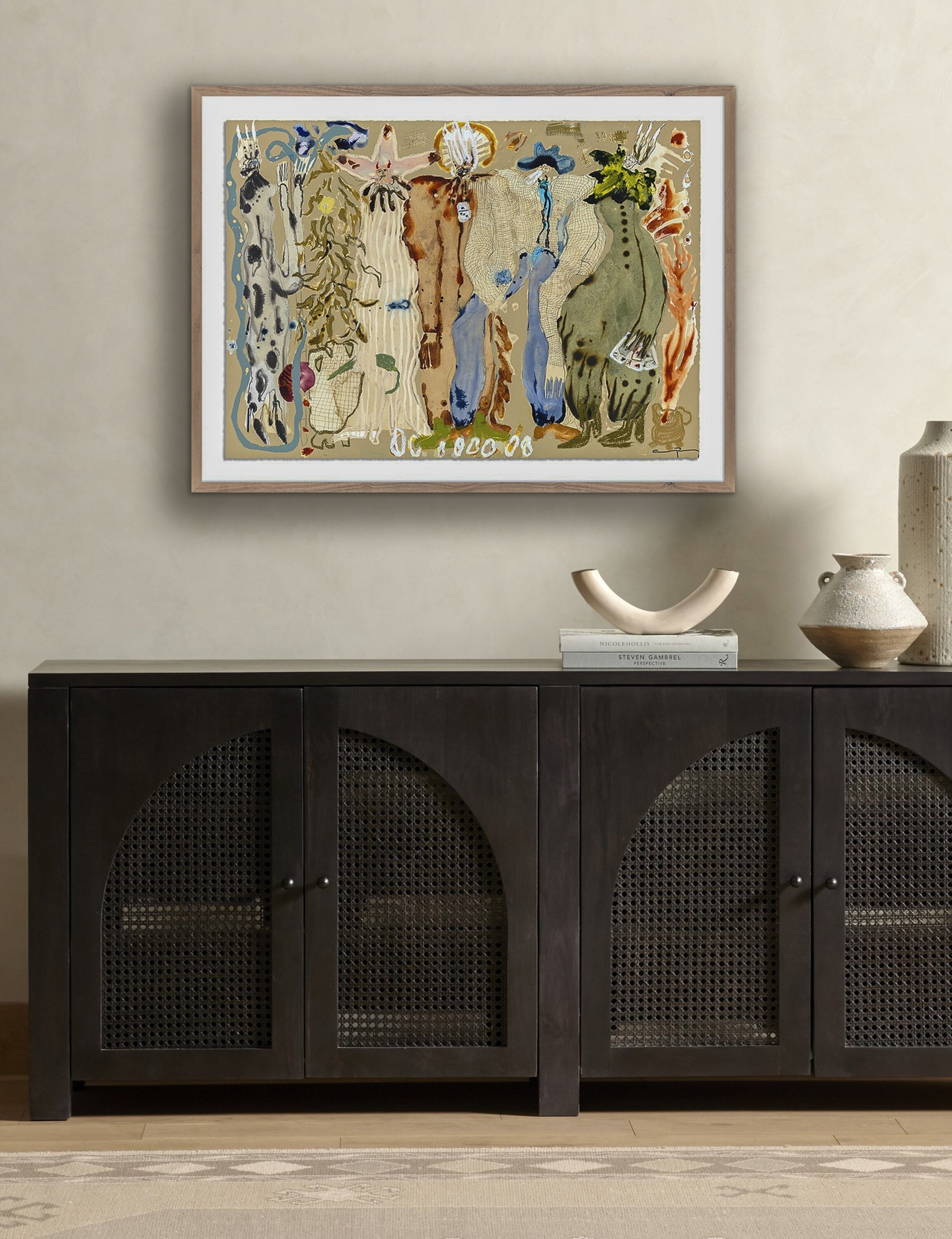 Blue Eyed Snake Woman Wall Art by Caroline Pinney