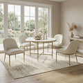 247 Shop At Home Lalia Modern 5 Piece Hammered Metal Round Dining Table Set