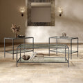 247 Shop At Home Lalia Modern Hammered Metal 3 Piece 1 Shelf Coffee Table Set