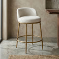247 Shop At Home Lalia Modern Hammered Metal Lowback Counter Height Dining Chair