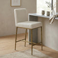 247 Shop At Home Lalia Modern Hammered Metal Square Back Counter Height Dining Chair