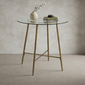 247 Shop At Home Lalia Modern Hammered Metal X Brace Counter Height Dining Table