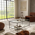 247 Shop At Home Lalia Modern Textured Metal 1 Shelf Coffee Table