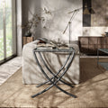 247 Shop At Home Lalia Modern Textured Metal Accent Side Table