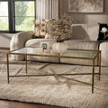 247 Shop At Home Lalia Modern Textured Metal X Brace Coffee Table