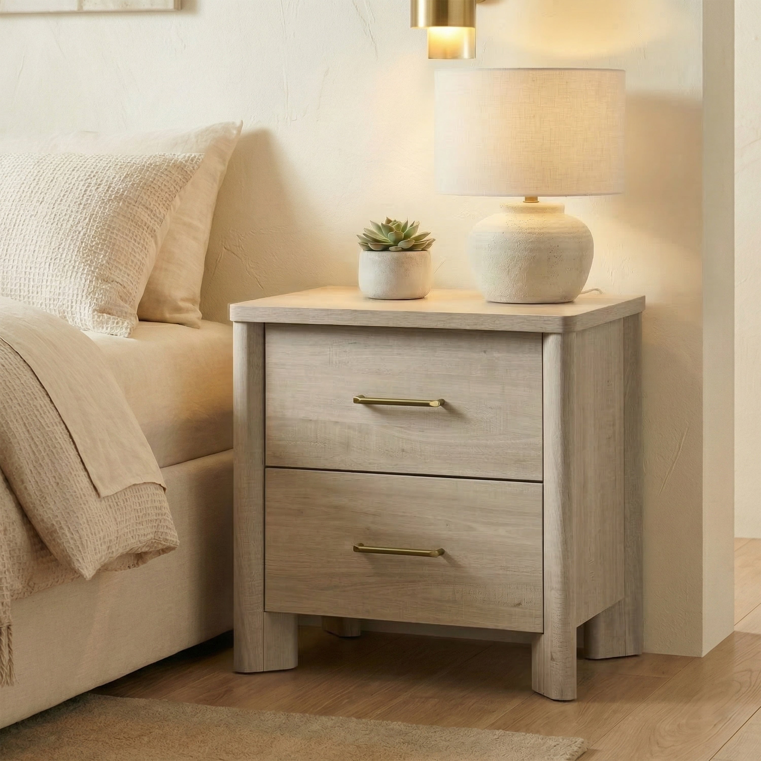 247 Shop At Home Sorel 2 Drawer Nightstand With Usb Ports