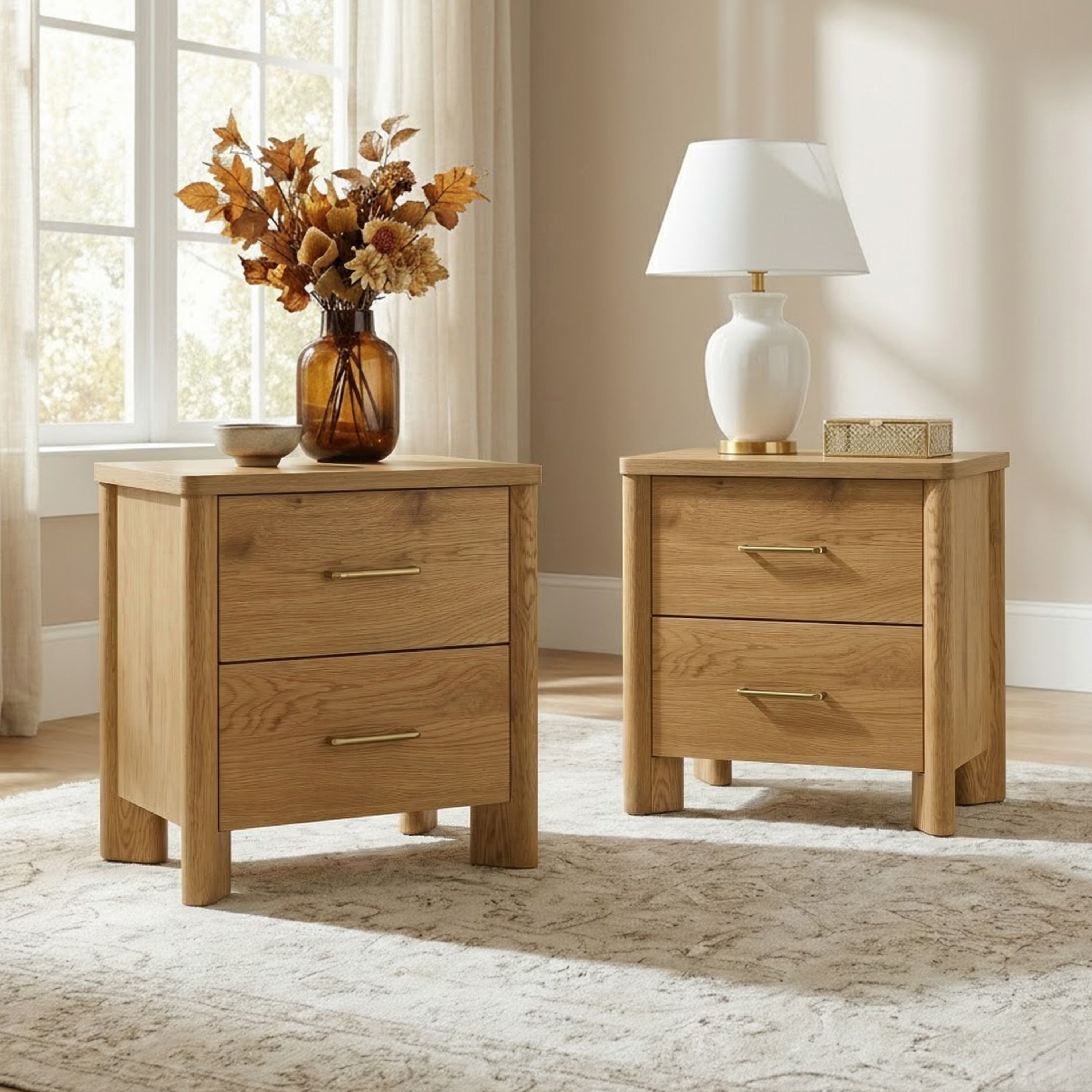 247 Shop At Home Sorel 2 Drawer Set Of 2 Nightstands With Usb Ports