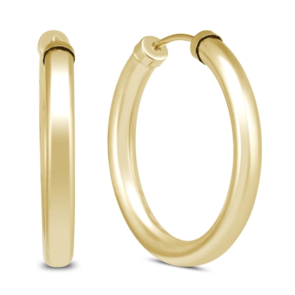 Marquee Jewels 24Mm 14K Yellow Gold Filled Endless Hoop Earrings 3Mm Gauge