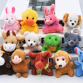 24Pack 3 Mini Animal Plush Toy Assortment Keychain Decoration For Kids Multicolor