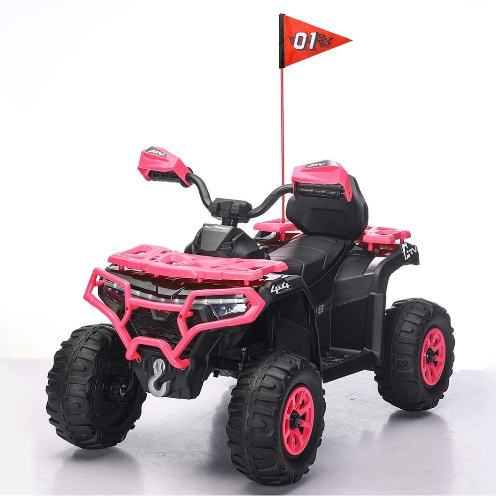 24V Kids Pink Ride On Car With Bluetooth Led Lights Electric Off Road Vehicle Battery Powered Electric Vehicle