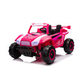 24V Kids Ride On Car Electric Car With Police Lights Pink Toddler Vehicle Ride On Jeep With Parent Remote