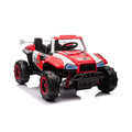 24V Kids Ride On Car Electric Car With Police Lights White Red Toddler Vehicle Ride On Jeep With Parent Remote