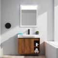 24 28 Plywood Water Resistant Wall Mounted Bathroom Vanity With Ceramic Sink And Soft Close Door