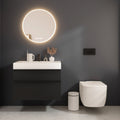 24 30 36 Water Resistant Wall Mounted Bathroom Vanity With Integrated Acrylic Sink And 2 Soft Close Drawers