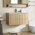 24 30 36 Bathroom Vanity With Sink With Striped Panel