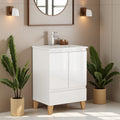 24 31.5 36 47 Wood Freestanding Bathroom Vanity With Soft Close System And Handle Free Design