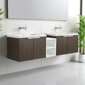 24 72 Plywood Water Resistant Wall Mounted Bathroom Vanity With Resin Sink Soft Close Doors