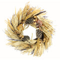 24 Artificial Pumpkin Wheat Berry Corn Husk Wreath