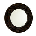 24 Aura Mirror Dark Bamboo Artistry Circle Wall Mirror Natural Log Style Suitable For Bathroom Bedroom