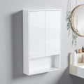 24 Bathroom Wall Cabinet Soft Close Doors Floating Design Glossy White Kd Packing