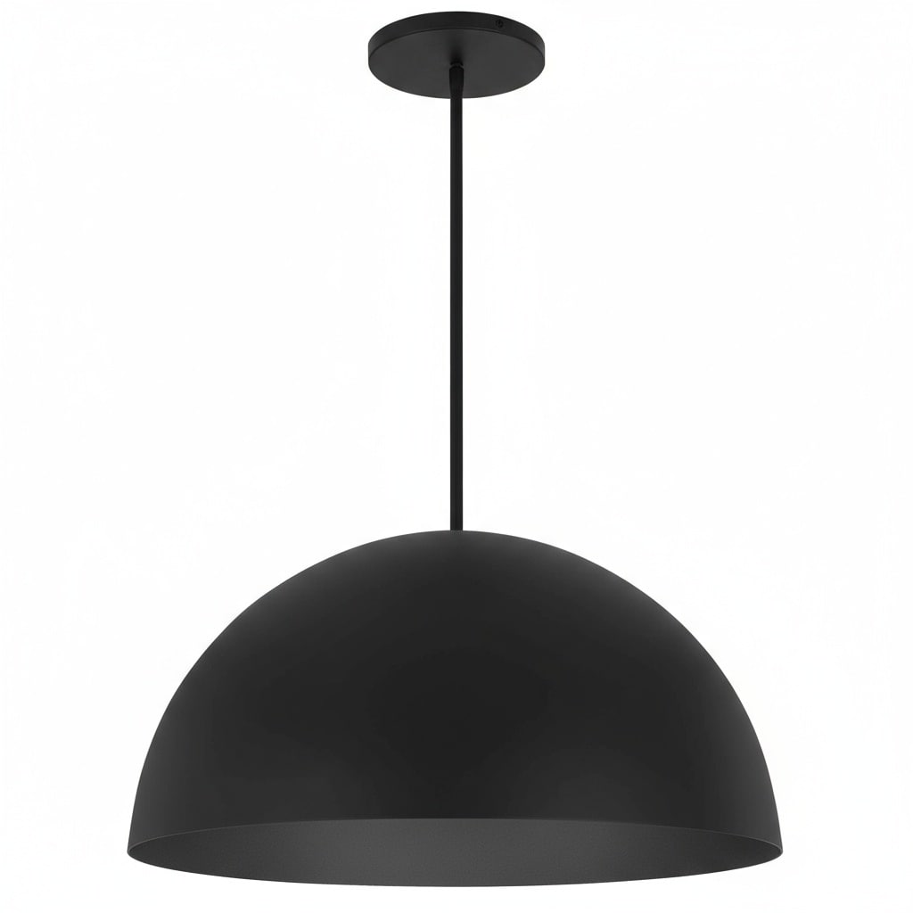 24 Diameter Black Integrated Led Pendant Light 24 W X 24 D X 12 H
