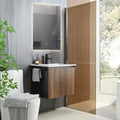 24 Fluted Floating Bathroom Vanity With Ceramic Sink 24 Inch