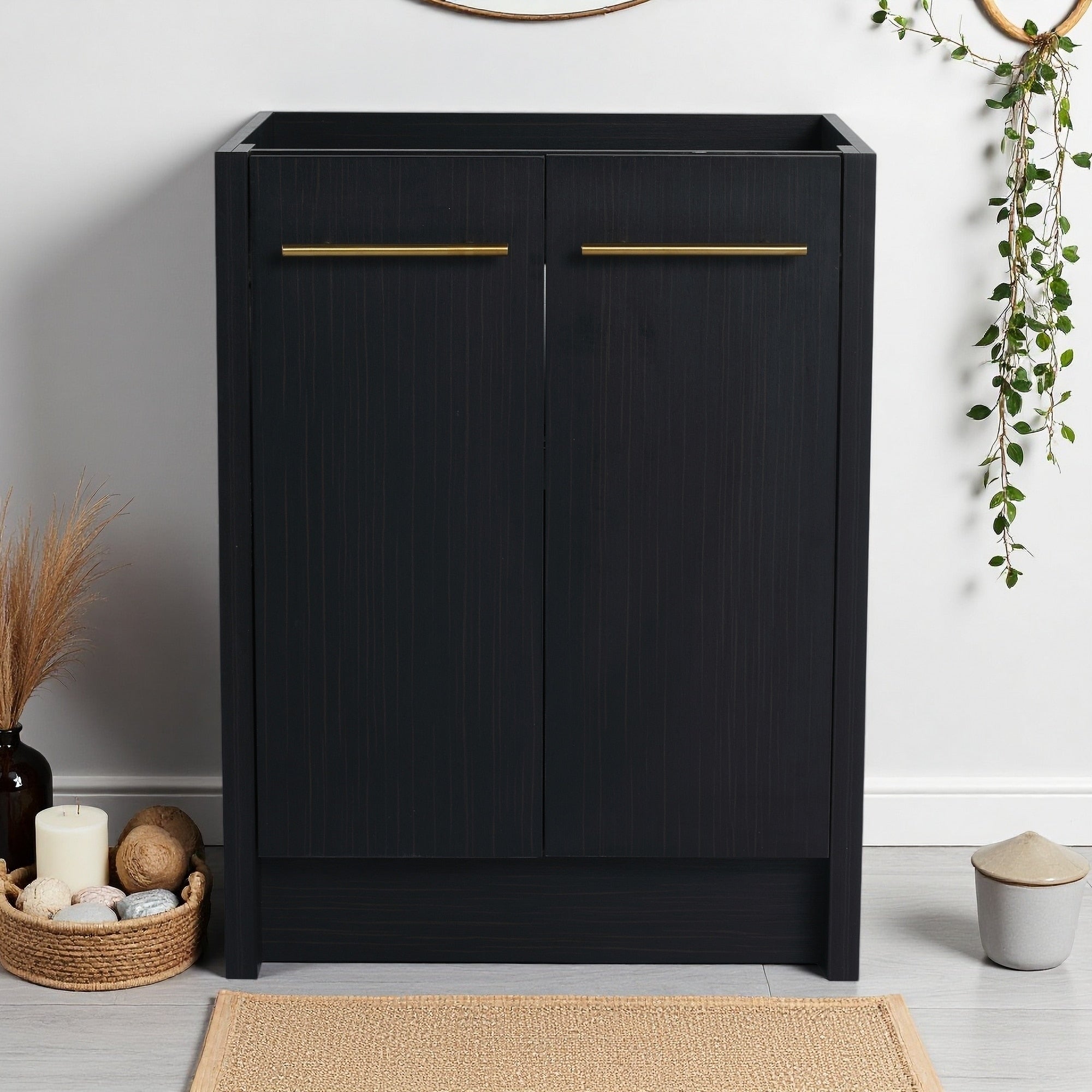 24 Freestanding Bathroom Vanity Main Cabinet Only Sink Not Included Soft Closing Door Eco Friendly Plywood Base