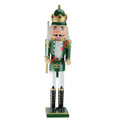 24 Green Wooden Christmas Nutcracker King With Sword