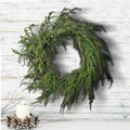 24 Iced Garden Norfolk Pine Wreath Natural Frost