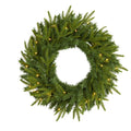 24 Long Pine Christmas Wreath With 35 Clear Led Lights