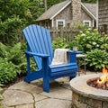 24 Mahogany Textured Heavy Duty Plastic Outdoor Adirondack Chair