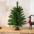 24 Mixed Kateson Fir Artificial Christmas Tree In Burlap Base Unlit