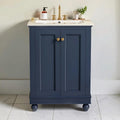 24 Modern Bathroom Vanity With Ceramic Sink Simple Elegant Design Soft Close Storage Cabinet With Adjustable Shelf