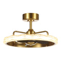 24 Modern Gold 3 Blade Fandelier Bladeless Ceiling Fan With Light And Remote