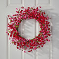 24 Pink Blossom Wreath
