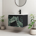 24 Plywood Water Resistant Floating Bathroom Vanity With Ceramics Sink Soft Close Cabinet Door