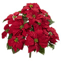 24 Poinsettia Artificial Plant Set Of 2 H 24 In. W 19 In. D 19 In