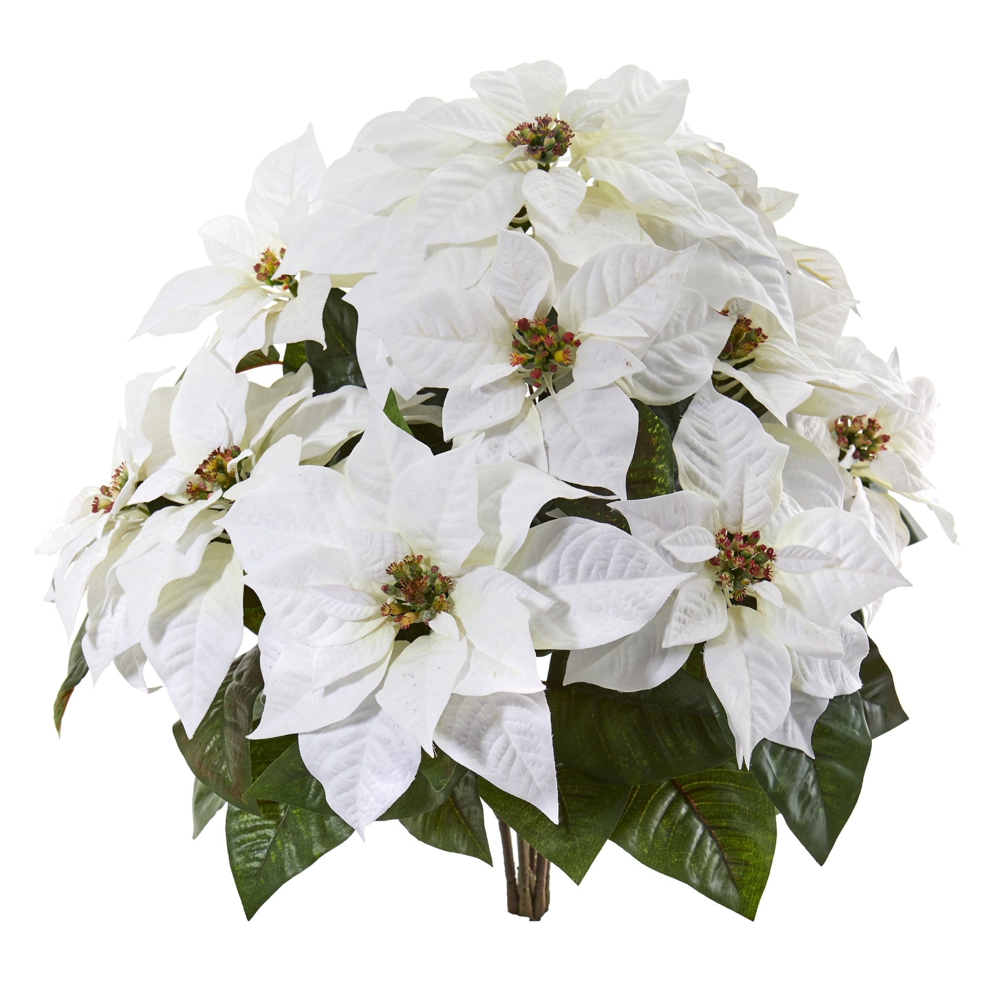 24 Poinsettia Artificial Plant Set Of 2