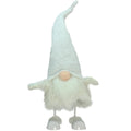 24 Pure White Sparkling Saul Bobble Action Gnome Christmas Decoration
