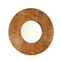 24 Ring Mirror Wall Mounted Vintage Circle Solid Rosewood Decorative Mirror Round Mirror For Bathroom Bedroom