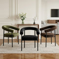 24 Seat Height Velvet Upholstered Counter Stool With Arms