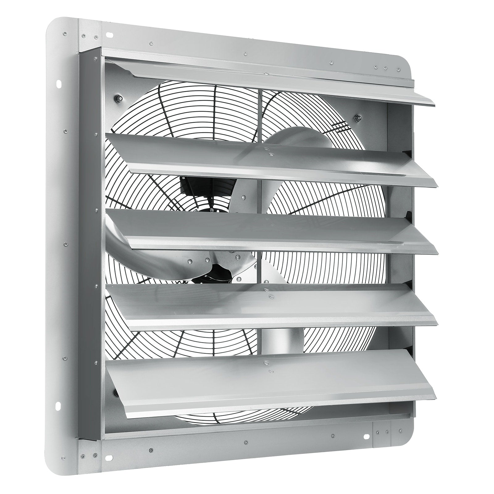 24 Shutter Exhaust Fan High Speed 3320 Cfm Aluminum Wall Mount Attic Fan With Ac Motor Ventilation And Cooling